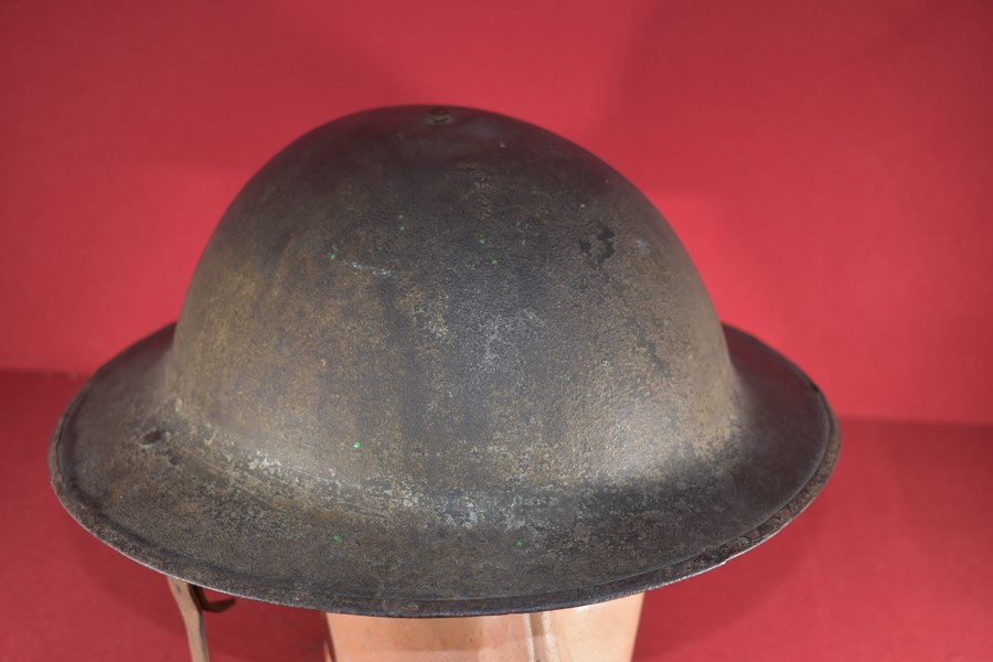 WW1 BRITISH OFFICERS STEEL BRODIE HELMET PRIVATE PURCHASE. SOLD